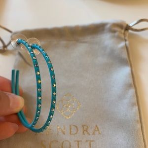 Blue Kendra Scott Hoop Earrings
